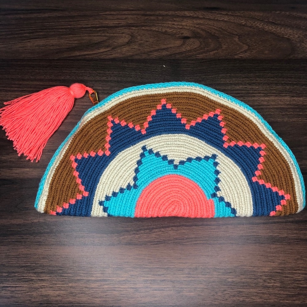 Makeup bags - Handmade bags- half moon clutch bags/💄💋